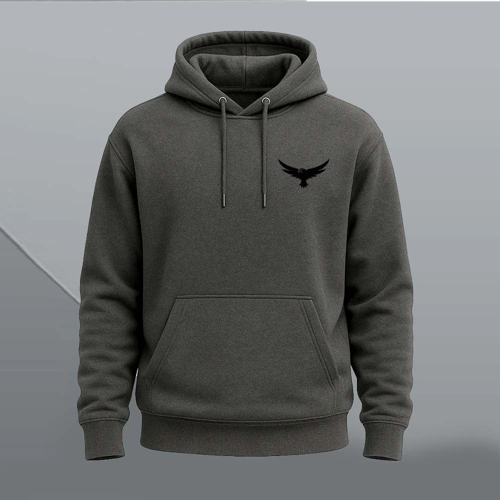 Export Branded Pullover Hoodie Grey Color