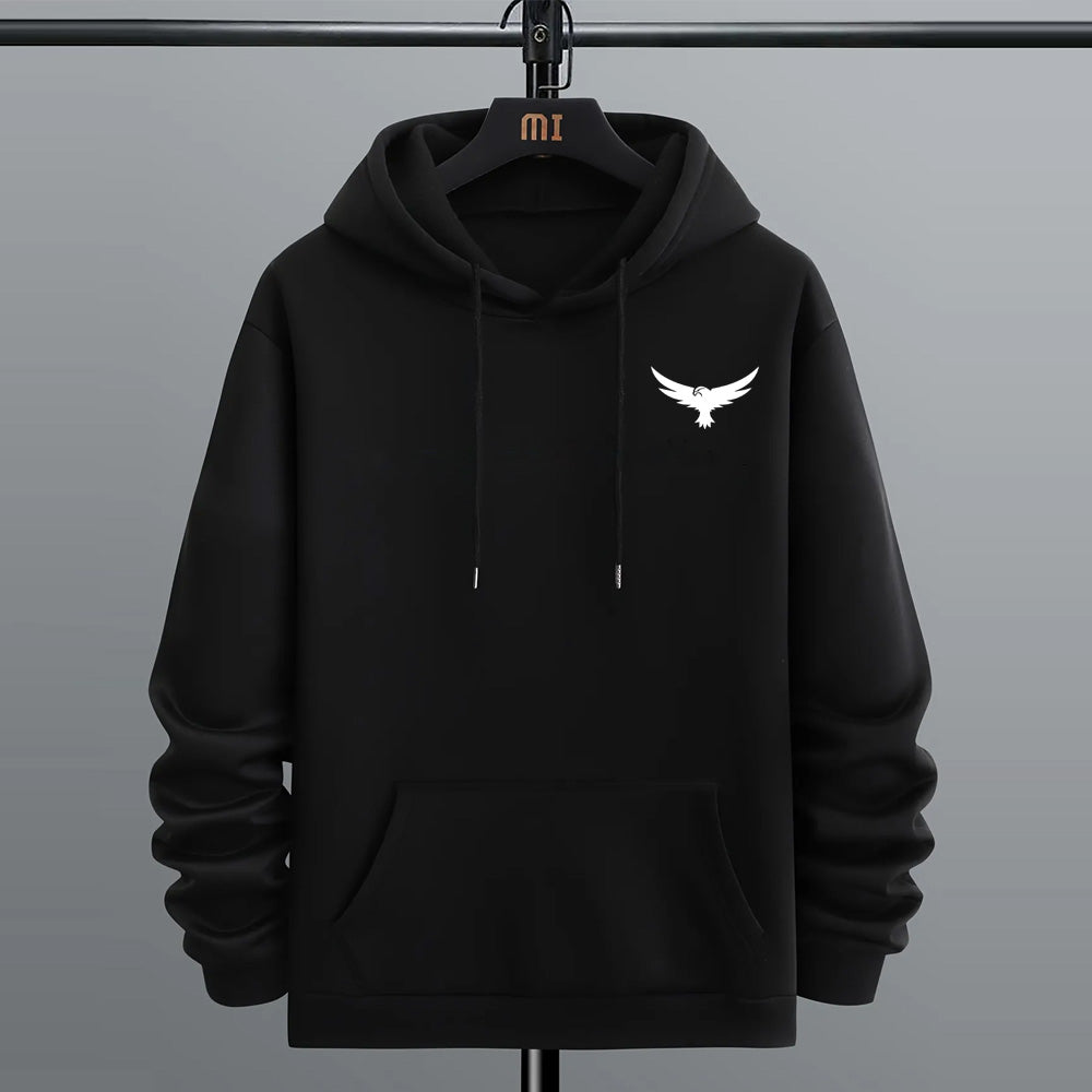 Export Branded Pullover Hoodie Black Color